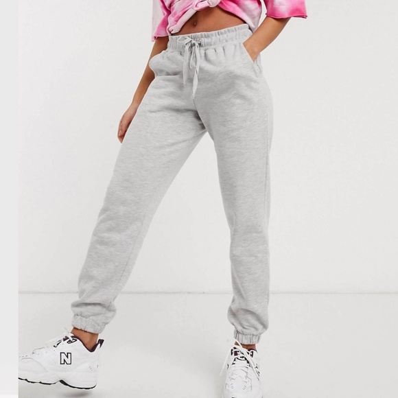 New Collusion Skinny Joggers Sweatpants Heather Grey Size 6 Short Length - Picture 3 of 16